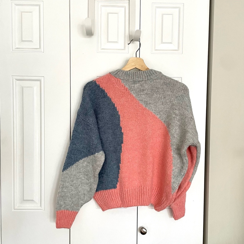 Topshop Abstract Colorblock Sweater - Picture 5 of 5